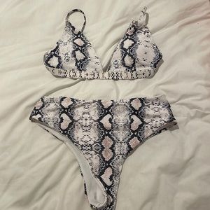Amazon high waisted snake print bikini
